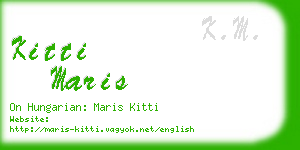 kitti maris business card